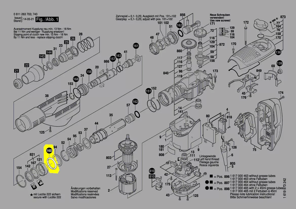 Joint réf. 1 610 210 140 Bosch